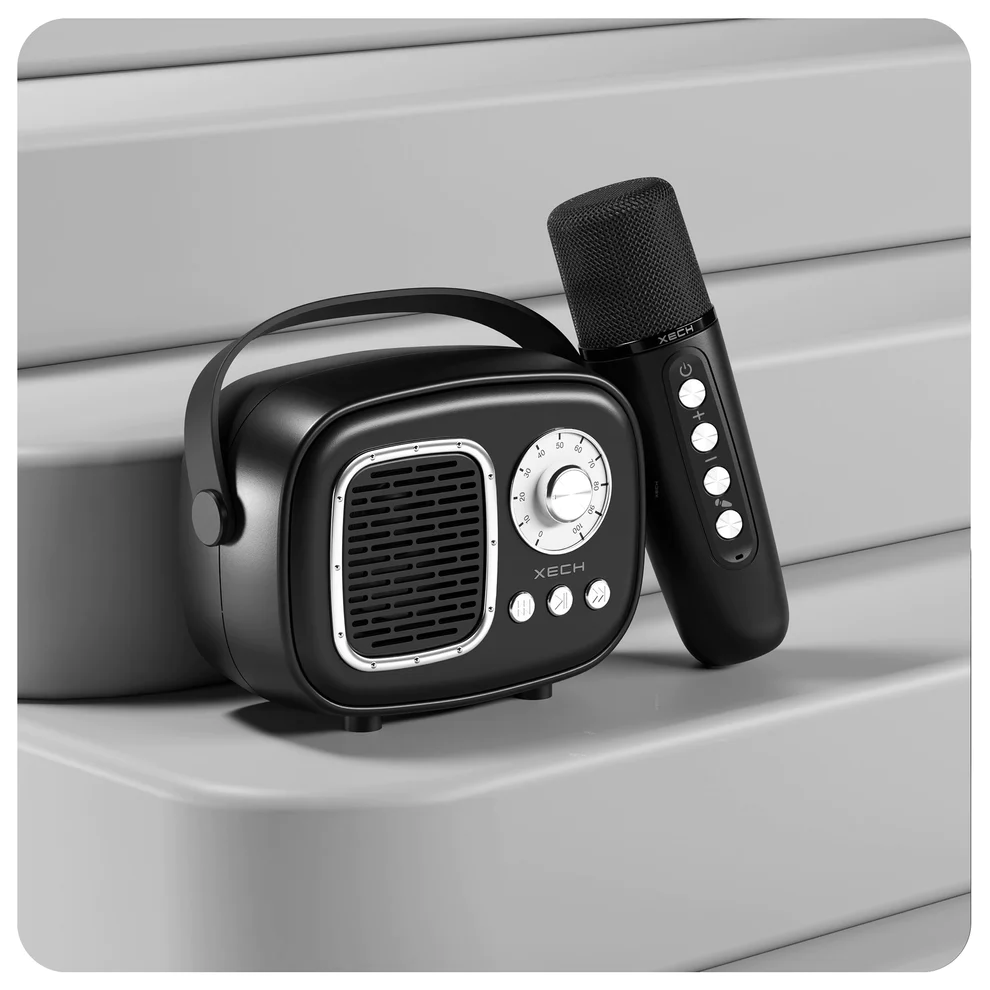 XECHKaraokeBluetoothSpeakerwithMic_PartySpeakerwithMicrophone_MiniRetroSpeaker_RetroJam_BestKaraokeMicSystem_2000x2000_8 RETRO JAM - Karaoke Speaker with Mic KaraokeBluetoothSpeakerwithMic_PartySpeakerwithMicrophone_MiniRetroSpeaker_RetroJam_BestKaraokeMicSystem