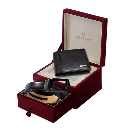 WildHorn Leather Wallet Combo Gift Set