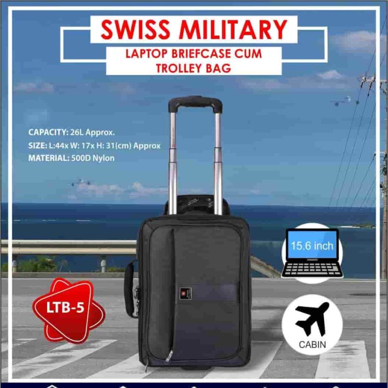 Swiss Military briefcase cum Trolley Bag