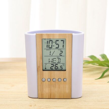 Digital Clock with Temperature Date Time Display Good Multifunctional LCD Alarm Clock