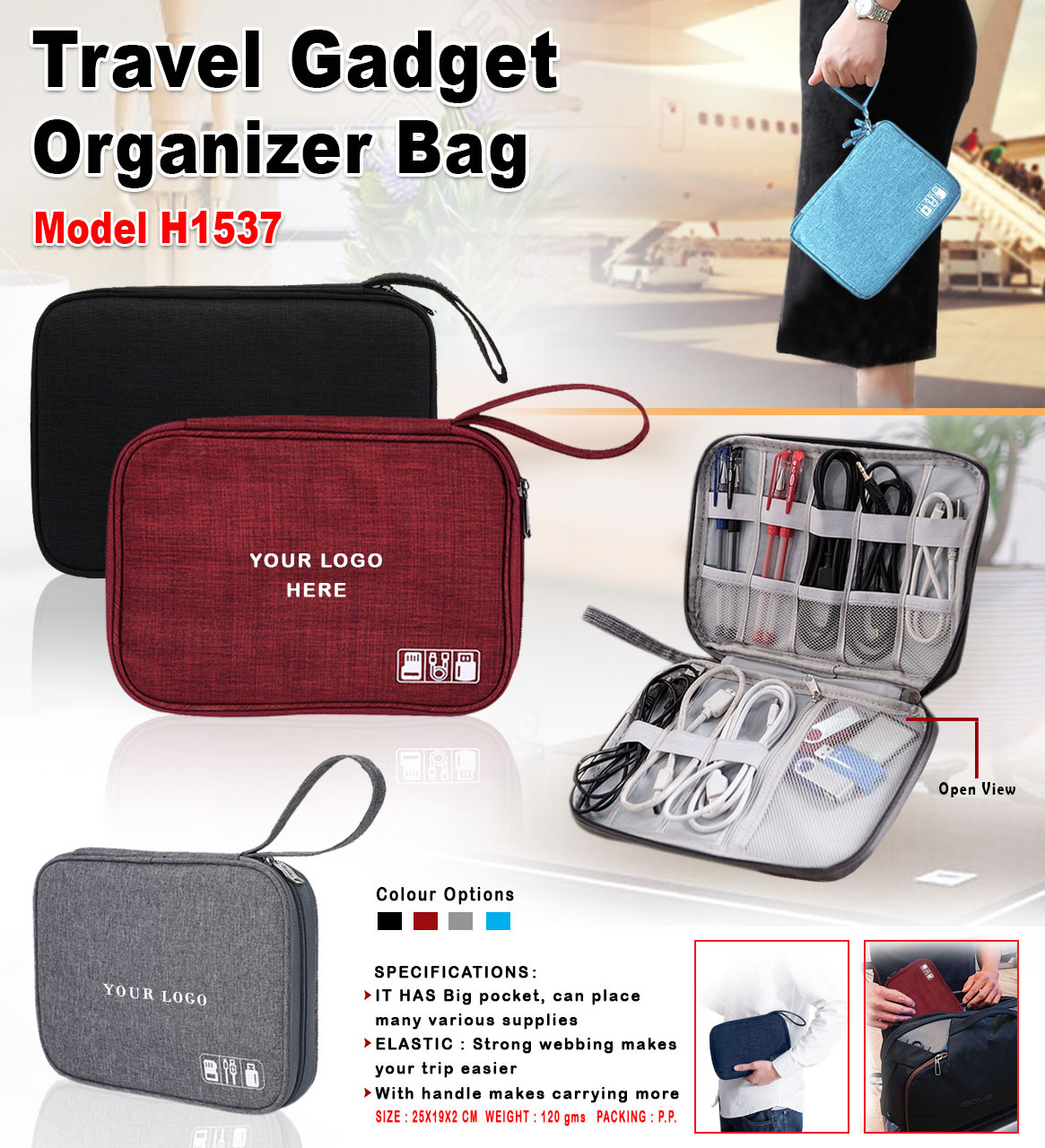 H1537jpg Travel Gadget Organizer Bag